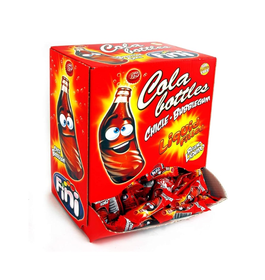 FINI BUBBLE GUM BOTTIGLIE COLA BOX 200 PZ