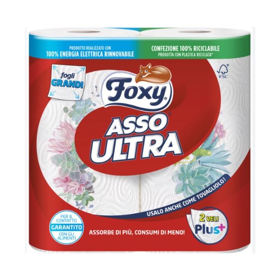 FOXY ASSO ULTRA BIG 2 VELI PLUS MAXI ROT.2 ROTOLI PZ 12