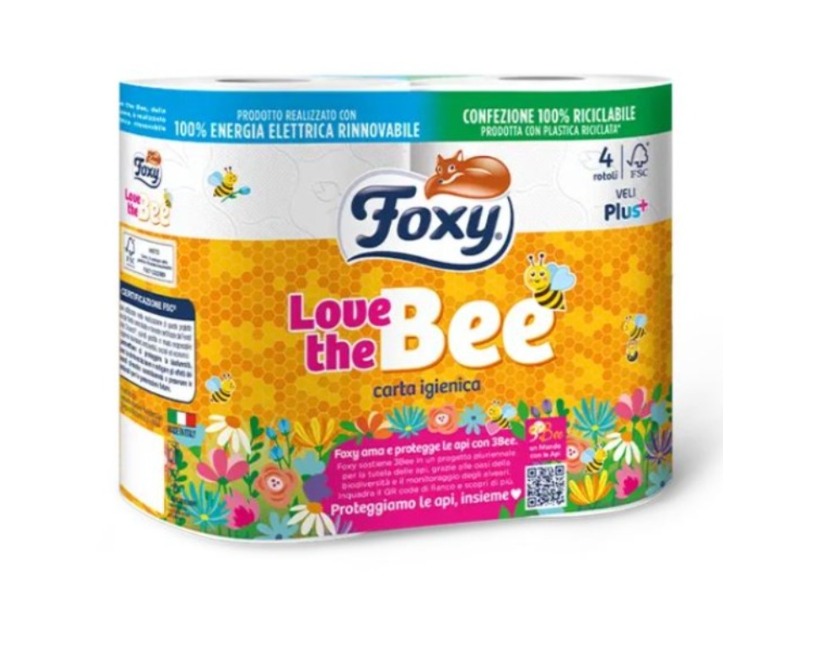 FOXY IGIENICA LOVE BEE 2 VELI 4 ROTOLI X 14